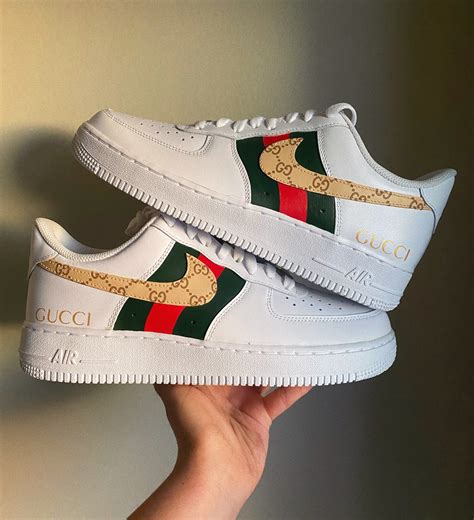 air force 1 white in gucci|nike air force 1 custom Gucci ghost.